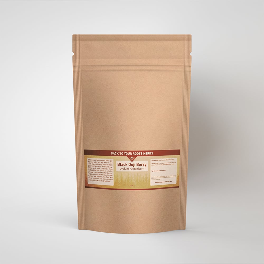 Black Goji Berry Powder Back To Your Roots Herbs Black Goji Berry (Lycium ruthenicum) Powder 2 oz - organic black goji berry powder