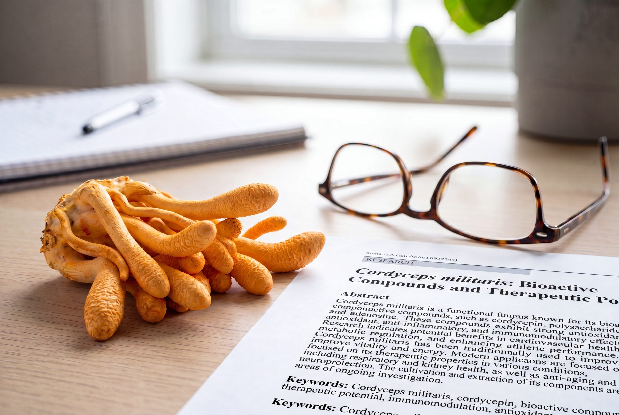 Cordyceps militaris fruiting bodies beside a study on cordycepin and erectile function