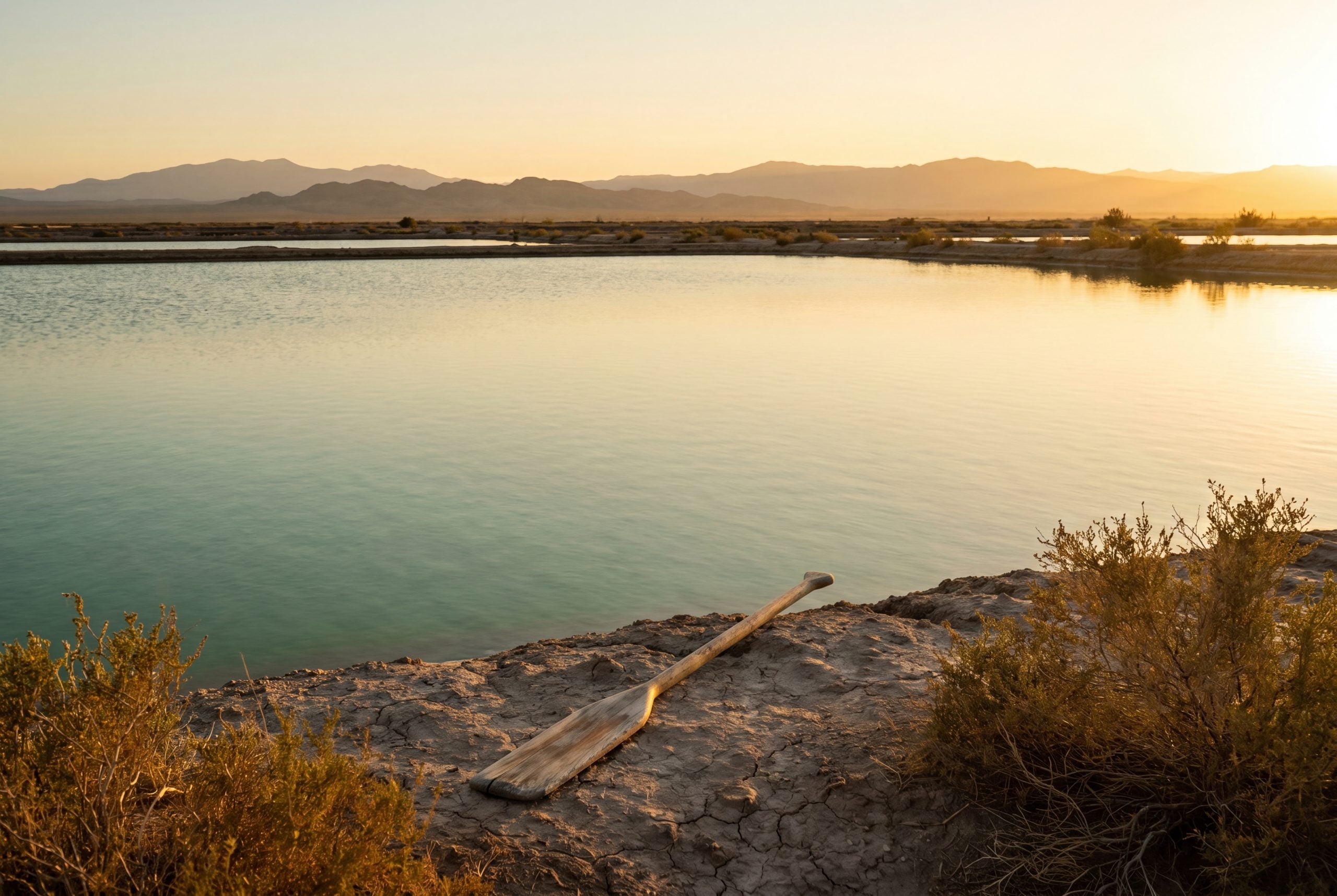 Imperial Valley pond cultivation site for Arthrospira platensis spirulina, showing the arid terroir behind health benefits of spirulina
